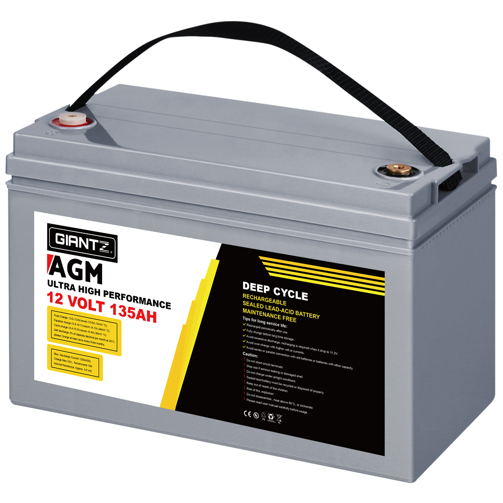 Giantz 12V AGM Deep Cycle Battery, 135Ah or 200Ah view 3