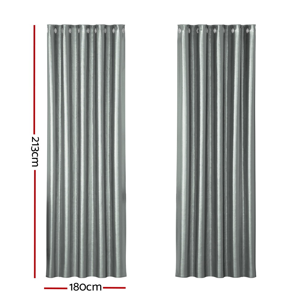 Artiss Blockout Curtains Eyelet in 2 Colours view 2