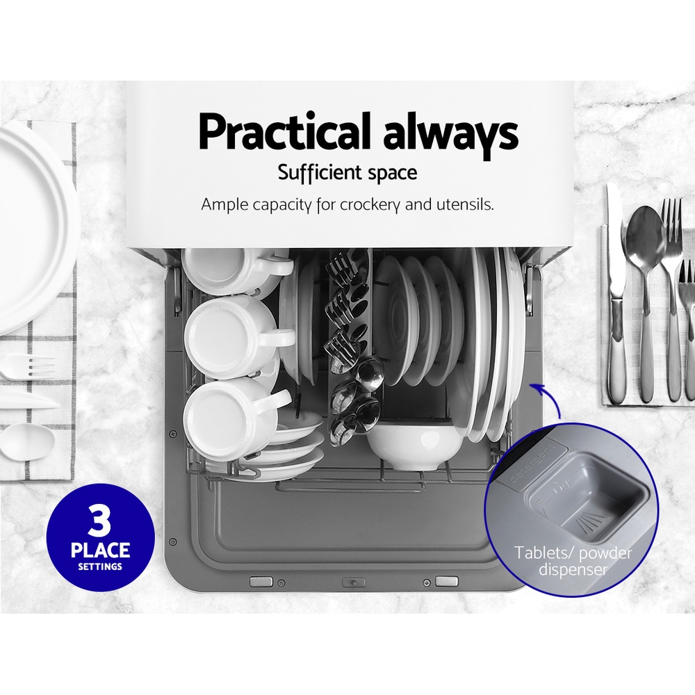 Devanti Benchtop Dishwasher with Touch Controls view 4