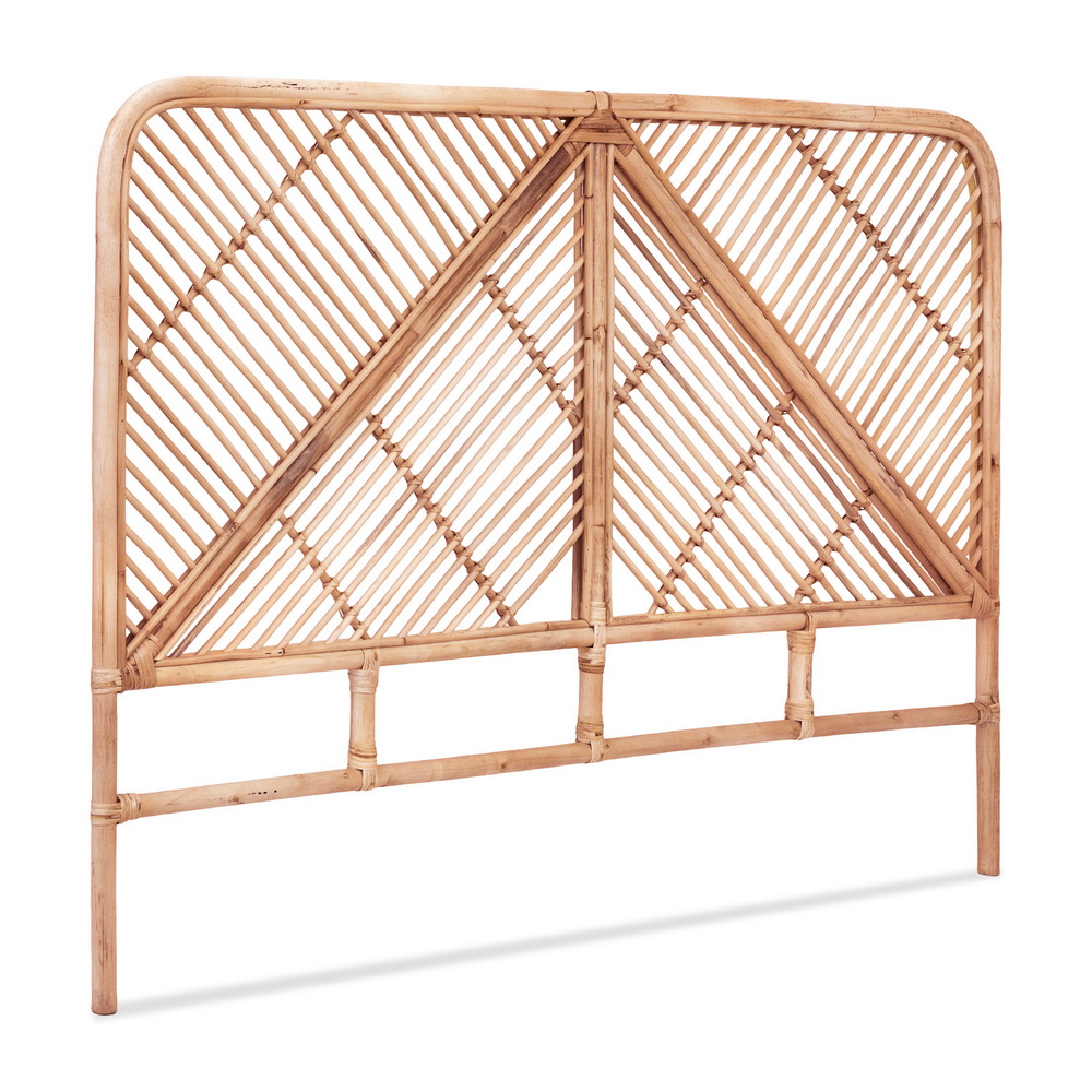 Artiss FRED Rattan Bed Headboard, Pine view 2