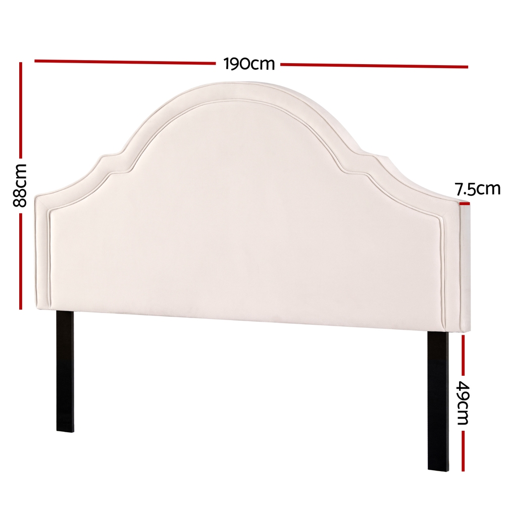 Artiss IRIS Velvet Bed Head Headboard, Queen or King view 2