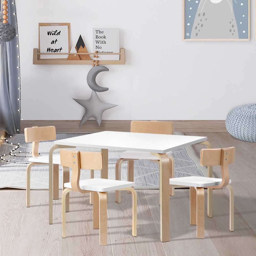 Keezi Birch Plywood Kids Table and Chairs Set