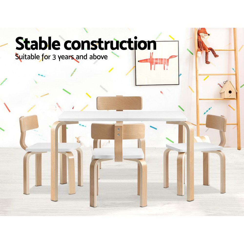 Keezi Birch Plywood Kids Table and Chairs Set view 4