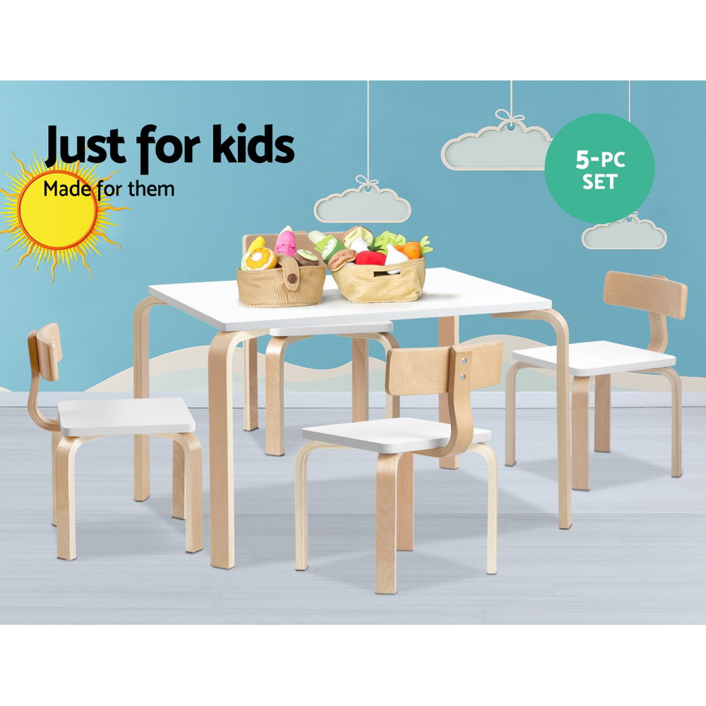 Keezi Birch Plywood Kids Table and Chairs Set view 5