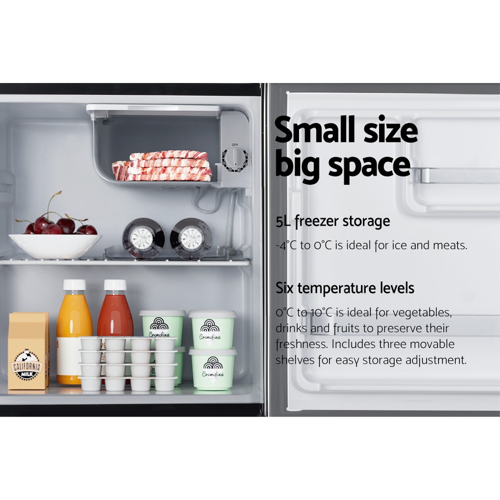 Devanti 48L Bar Fridge with Chiller Compartment view 5