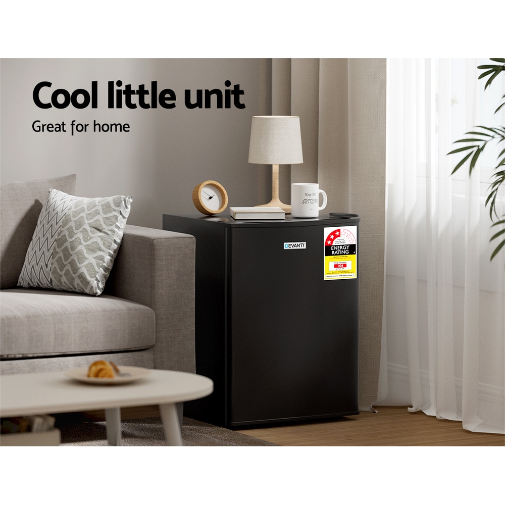Devanti 70L Bar Fridge with Chiller Compartment view 4