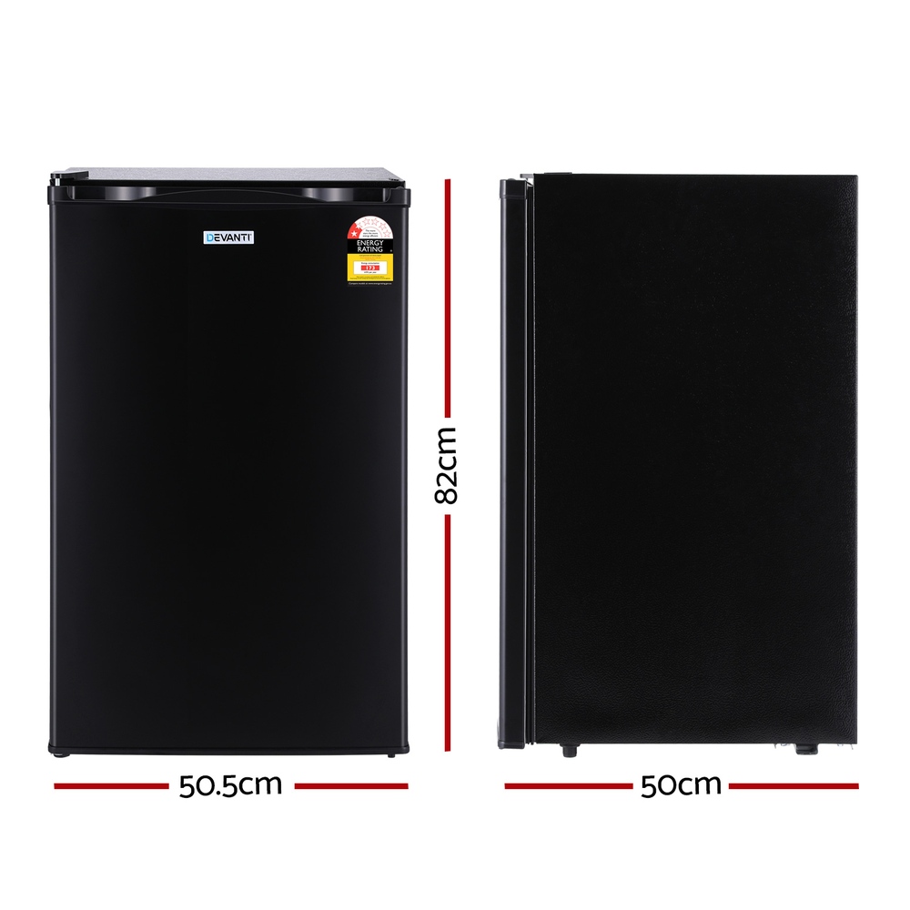 Devanti 110L Portable Bar Fridge Black view 2