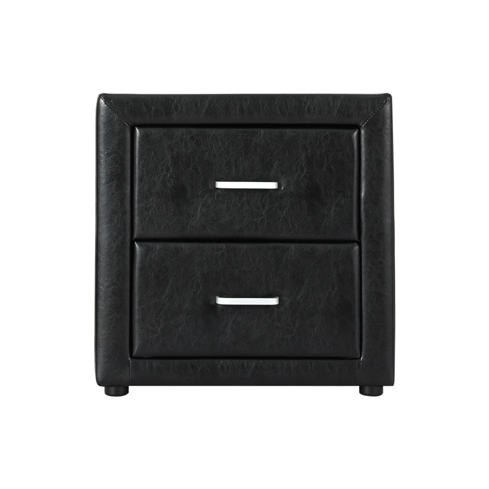 Artiss CADEN Leather Bedside Table, 2 Drawers, Multiple Colours view 3