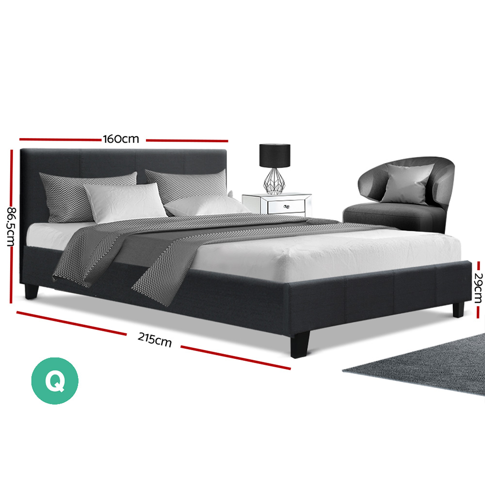 Artiss Neo Bed Frame, Padded Bedhead, Various Colours view 2