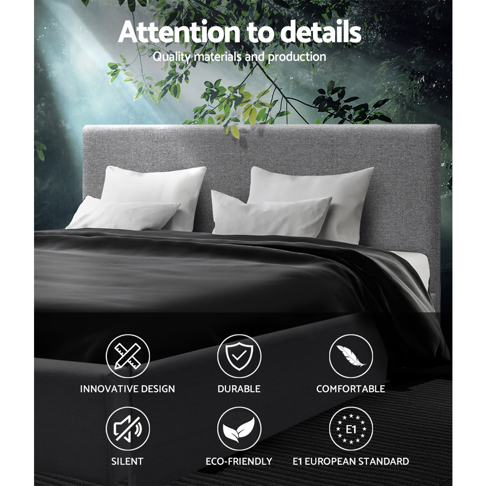 Artiss Nino Gas Lift Linen Bed Frame, Various Colours view 4