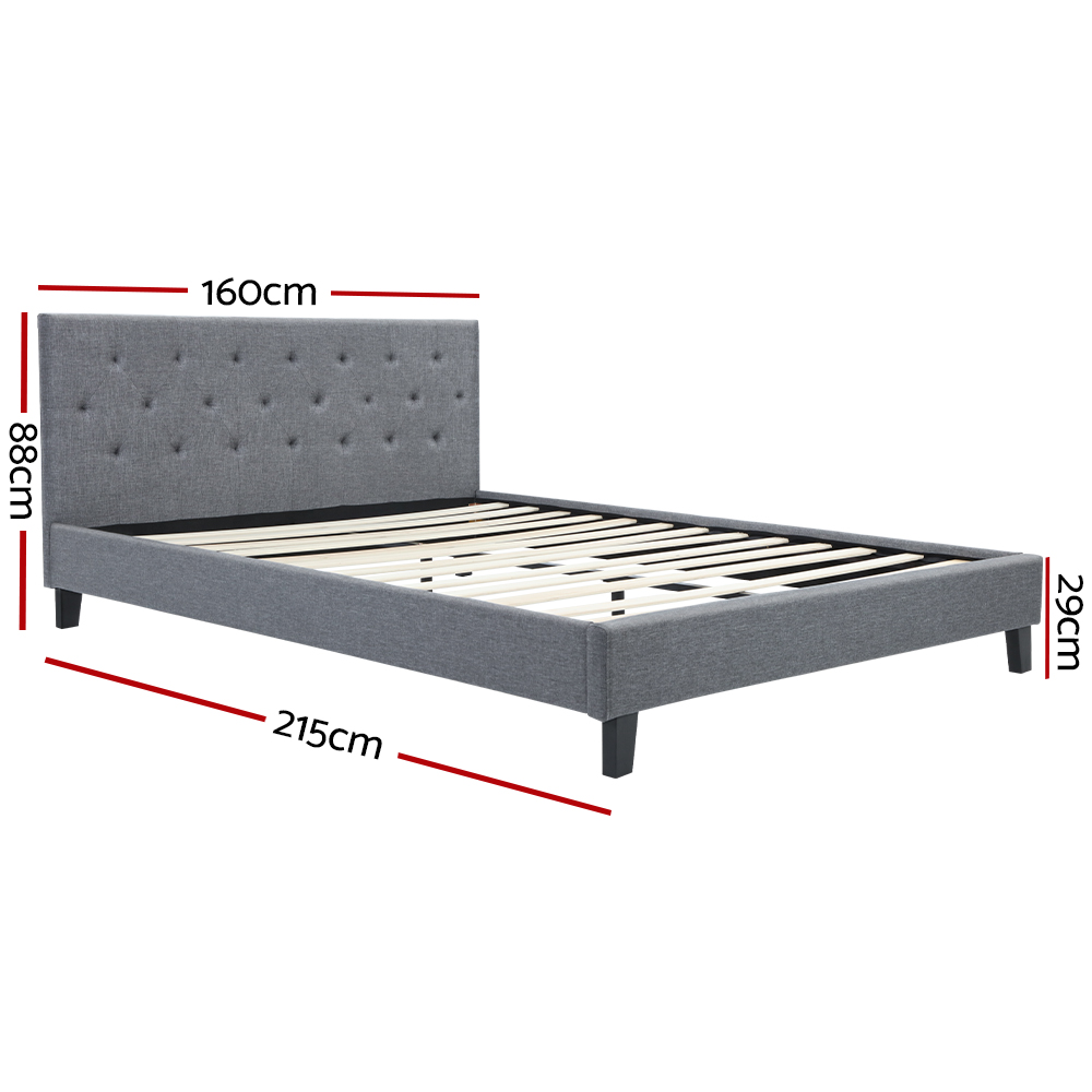 Artiss Vanke Linen Bed Frame, Multiple Sizes view 2