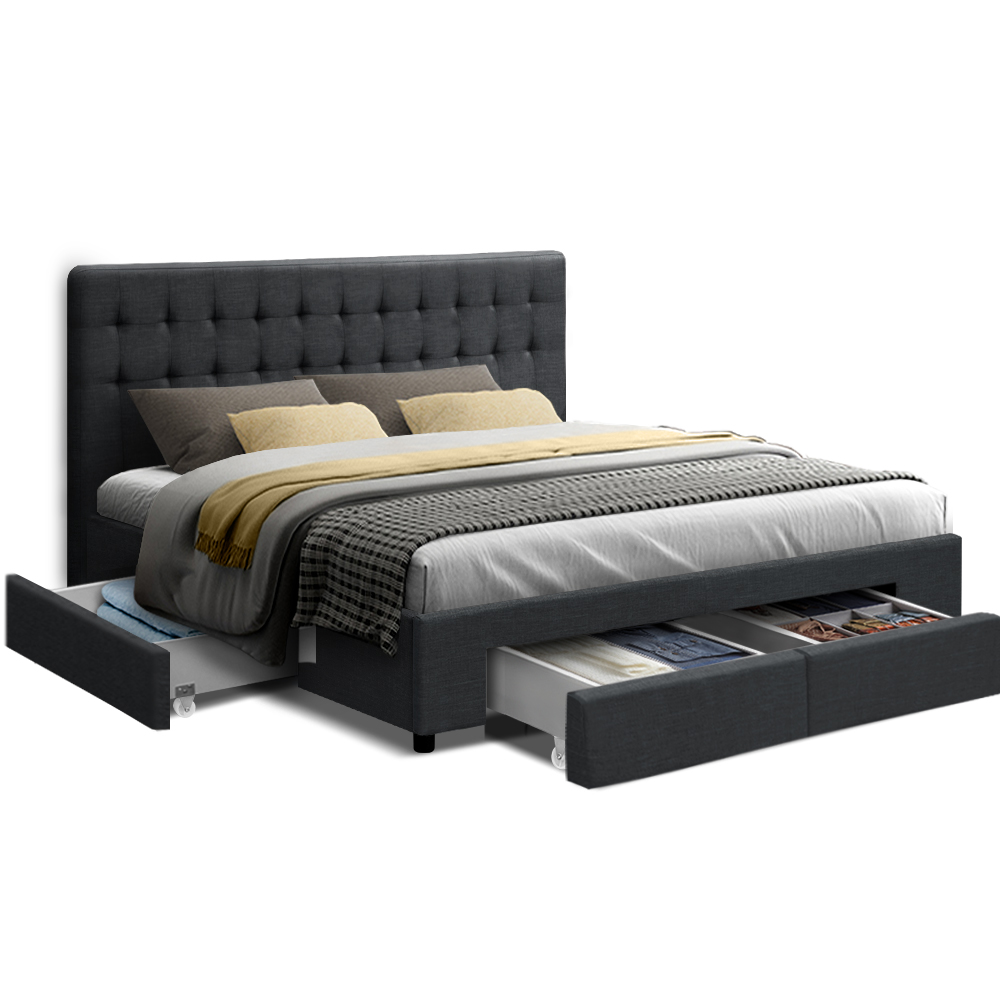 Artiss Avio Storage Bed Frame, 4 Drawers, Various Sizes