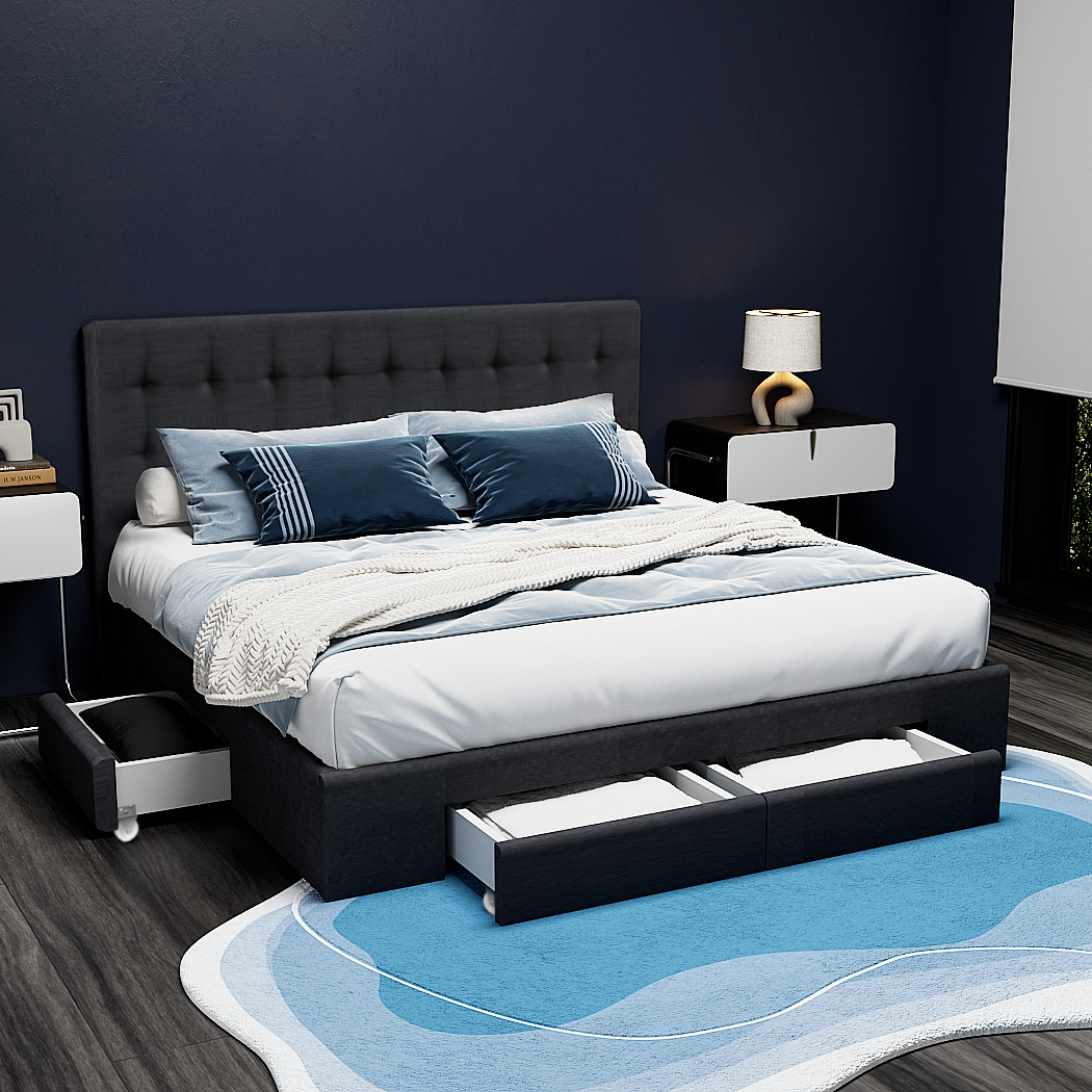 Artiss Avio Storage Bed Frame, 4 Drawers, Various Sizes view 2
