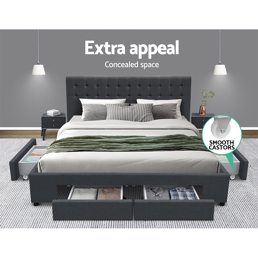 Artiss Avio Storage Bed Frame, 4 Drawers, Various Sizes view 5
