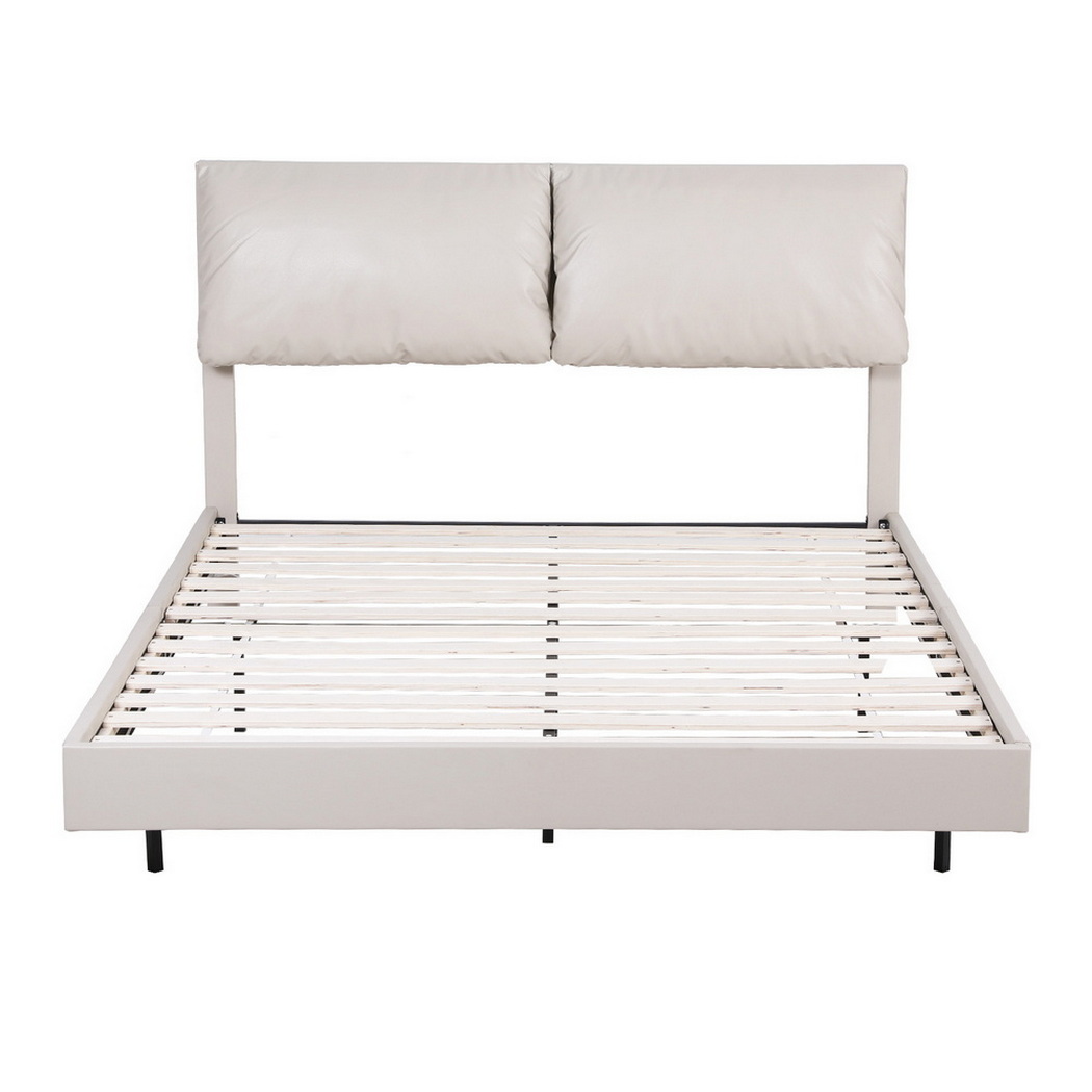 Artiss RGB LED Floating Bed Frame, Adjustable Headboard view 3
