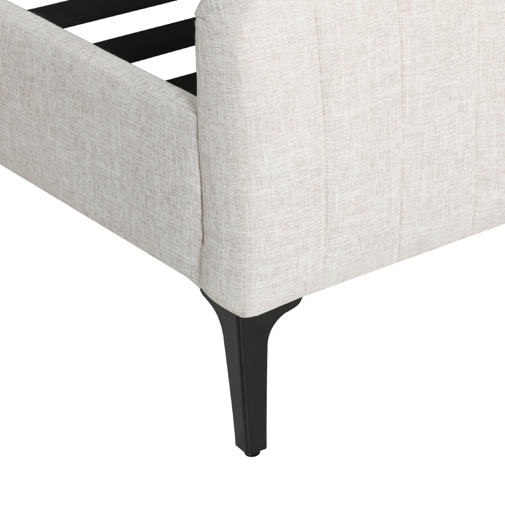 Artiss Ammy Linen Bed Frame, Beige view 4