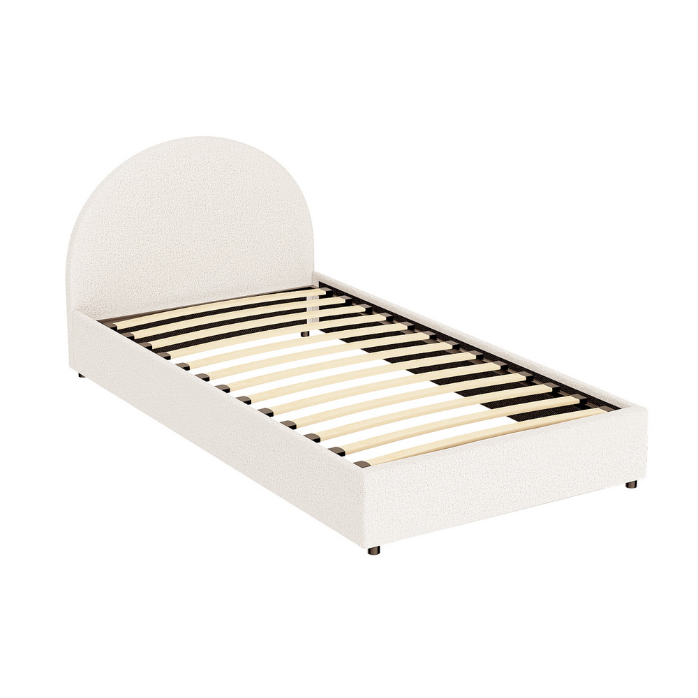 Artiss Ella Gas Lift Bed Frame, King Single, Boucle