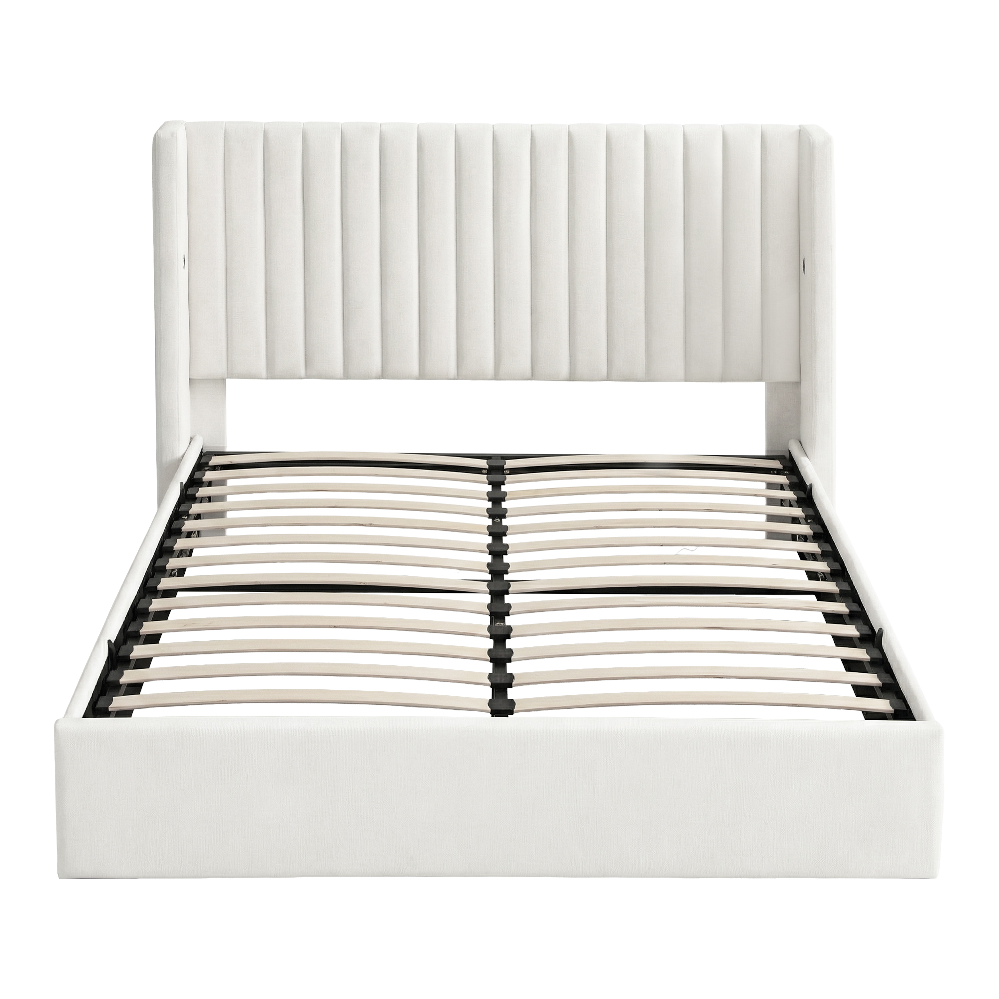Artiss Velvet Bed Frame with Gaslift Storage, Queen or King view 3