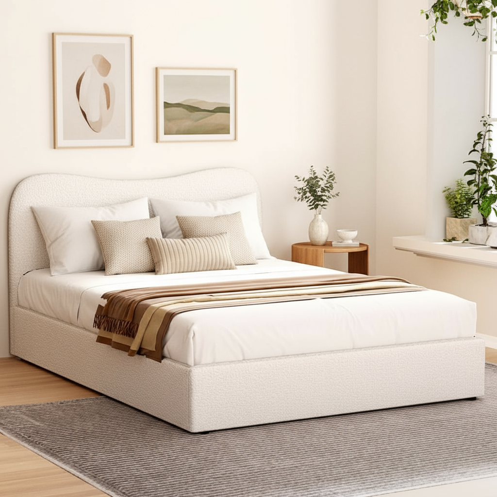 Artiss Dara Boucle Bed Frame, Sizes & Colours