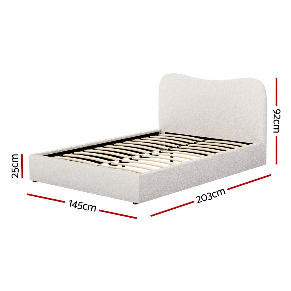 Artiss Dara Boucle Bed Frame, Sizes & Colours view 2