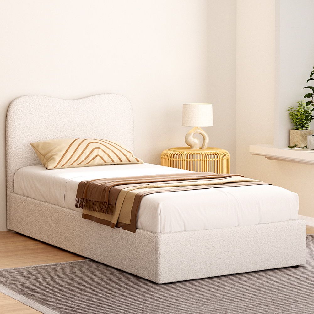 Artiss DARA Boucle Bed Frame, Single