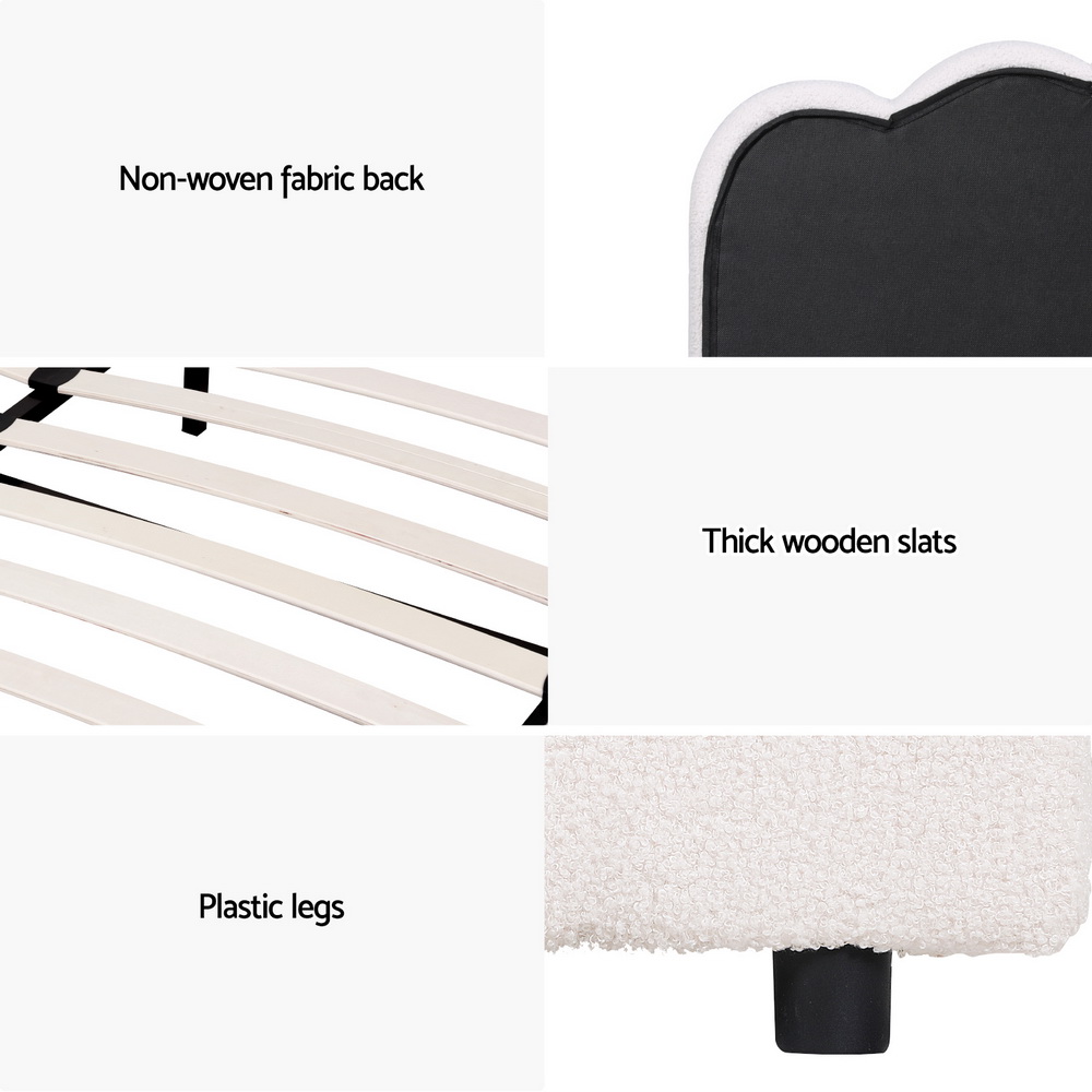 Artiss Fion Gas Lift Boucle Bed Frame, Various Sizes view 4