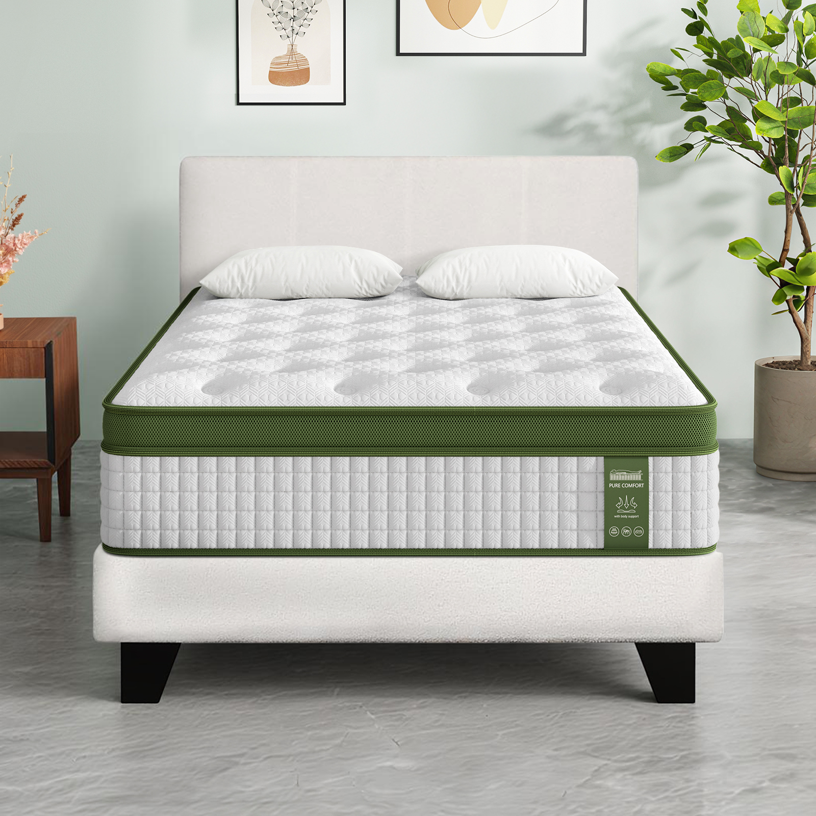 Artiss BedStory Single Bed Frame & Mattress Bundle, White