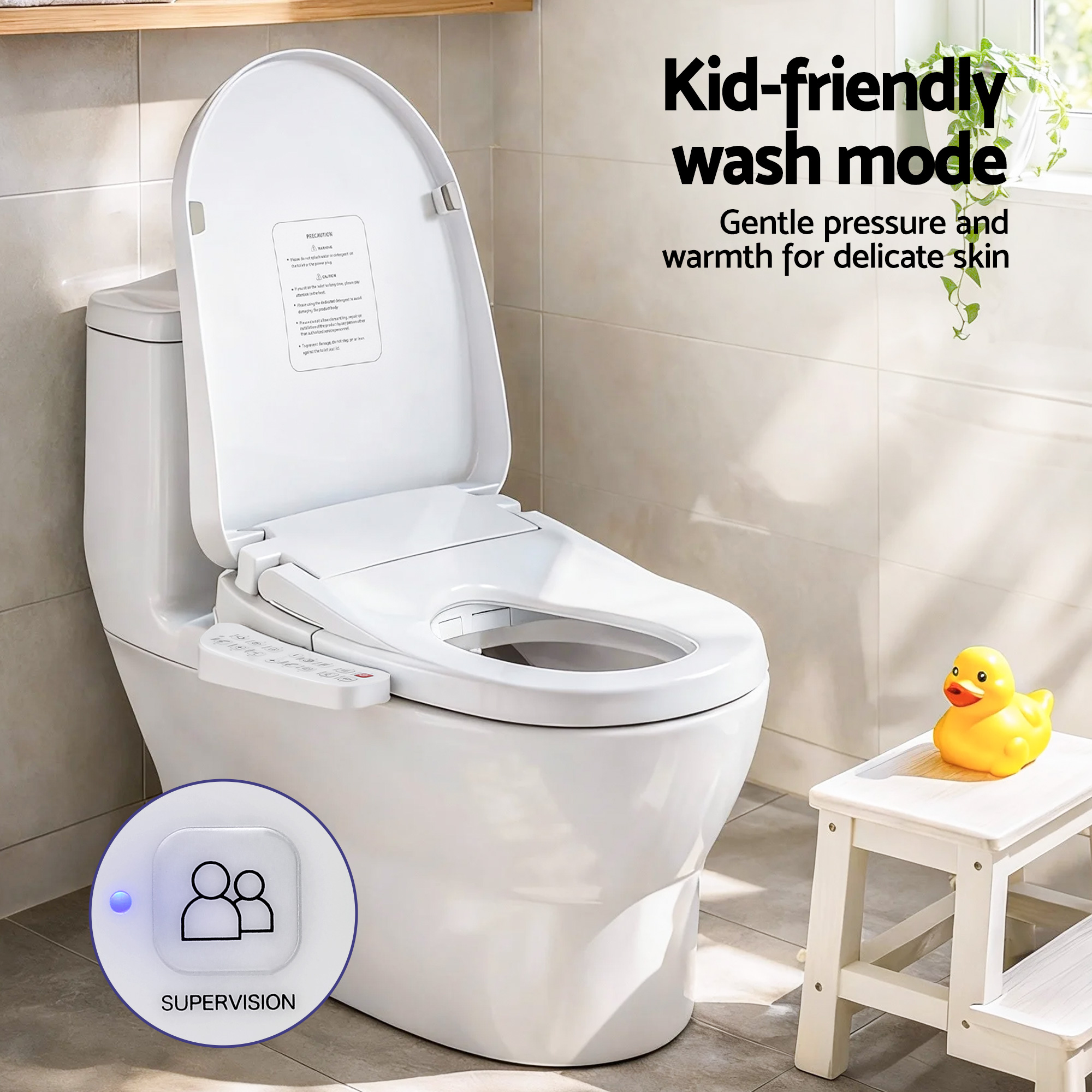Cefito Heated Electric Bidet Toilet Seat with LED Night Light view 5
