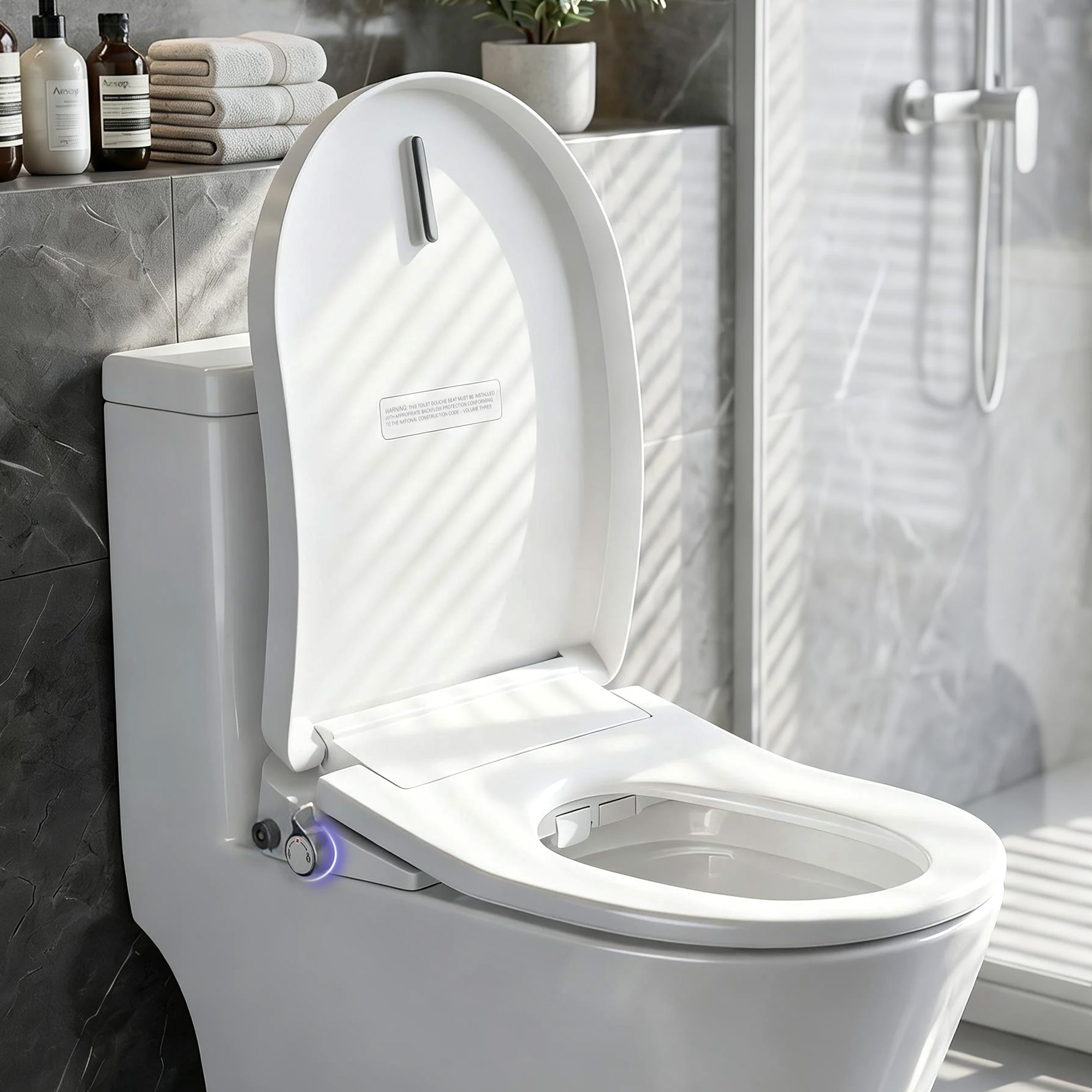 Cefito D-Shape Electric Bidet Toilet Seat with Air Dryer