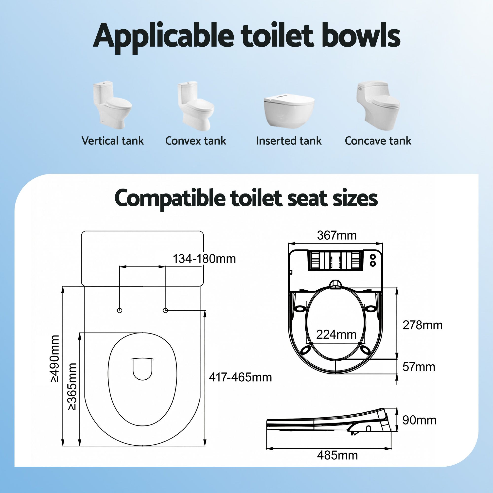 Cefito Non-Electric Bidet Toilet Seat, Dual Nozzle view 3