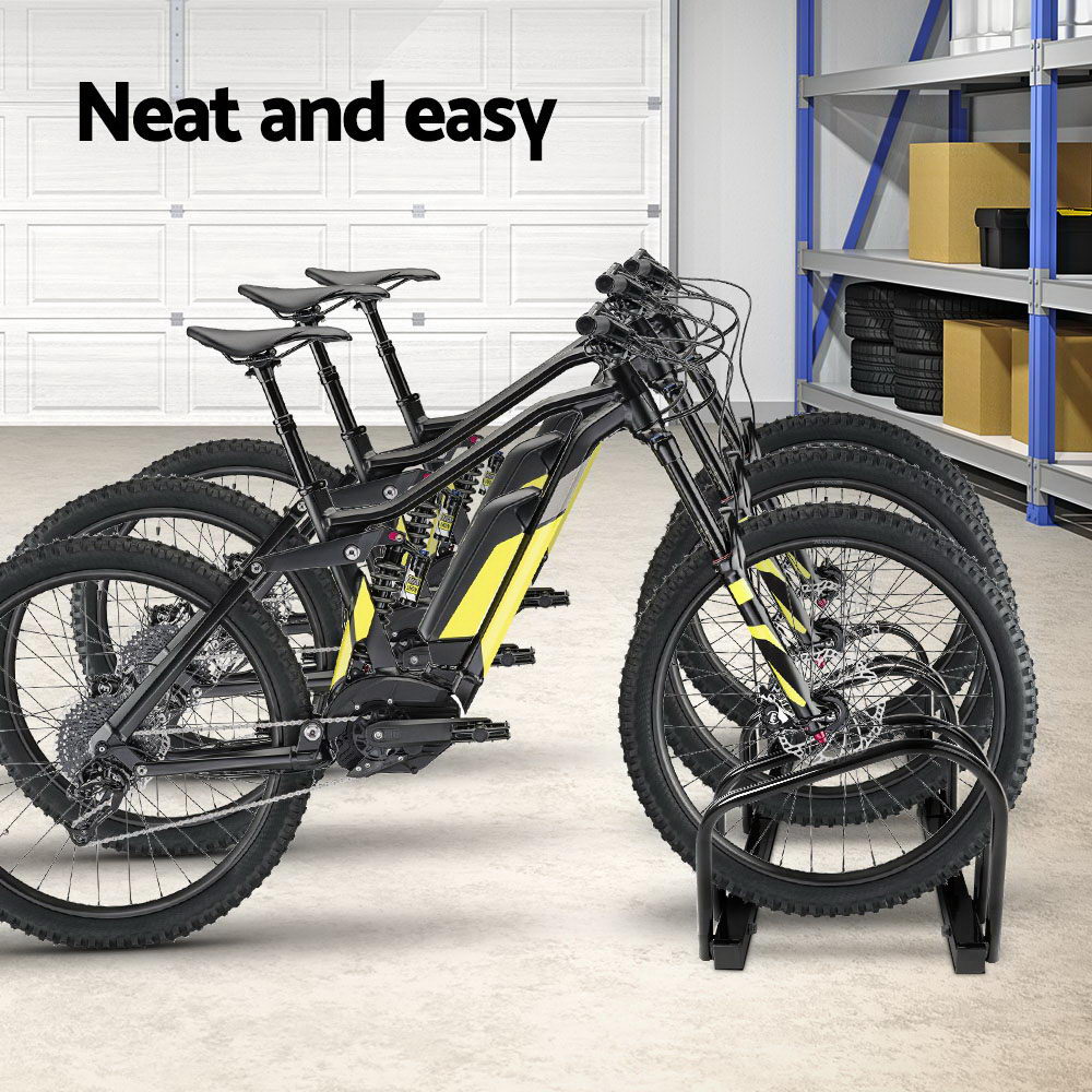 Weisshorn 3 Bike Stand Floor Parking Rack, Black view 3