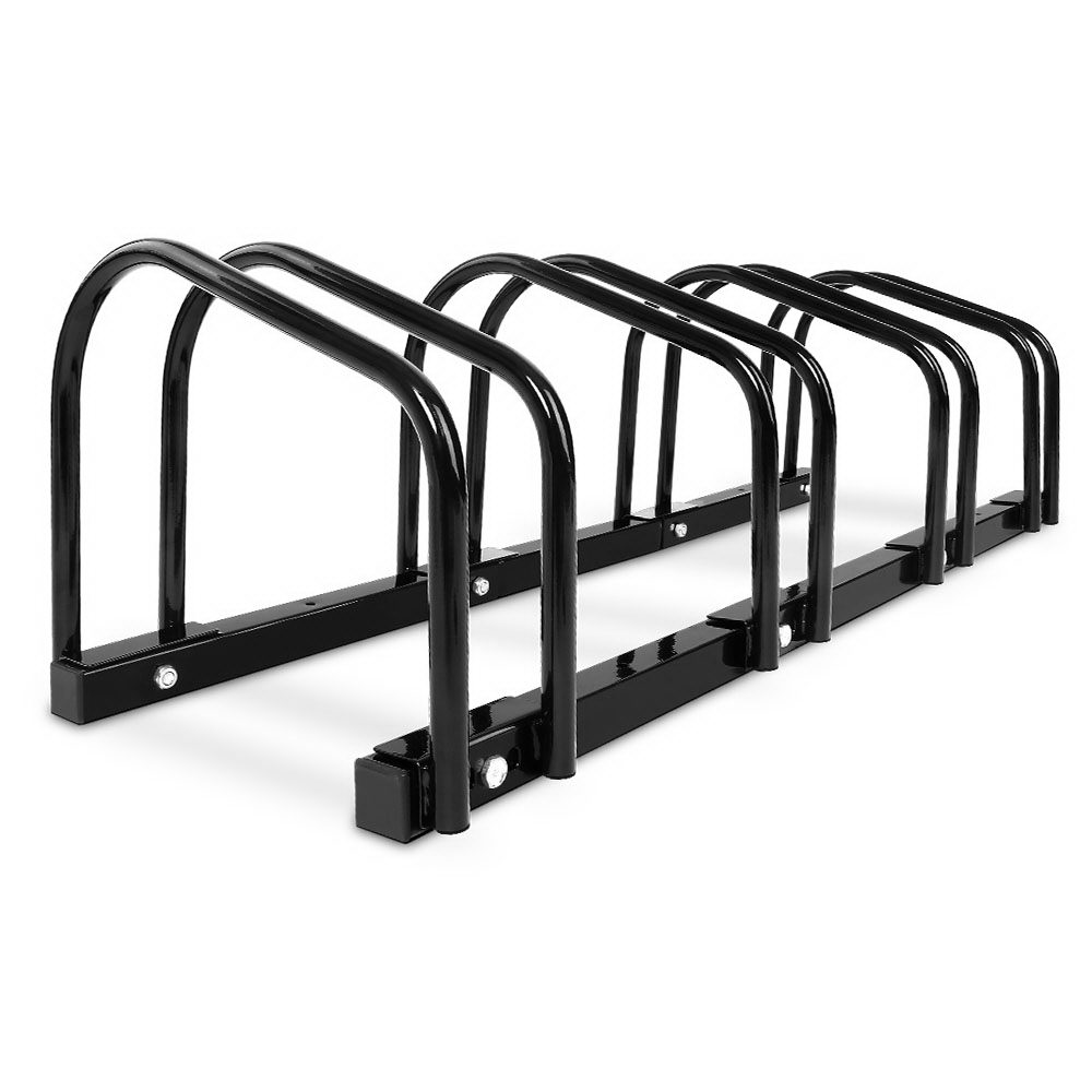 Weisshorn 4 Bike Stand Floor Parking Rack, Black