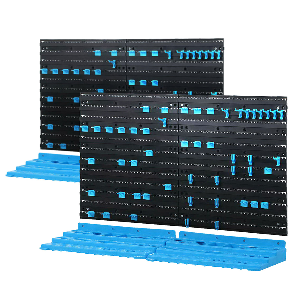 Giantz Wall Mounted Storage Bin Rack 108 Bins, Twin Set
