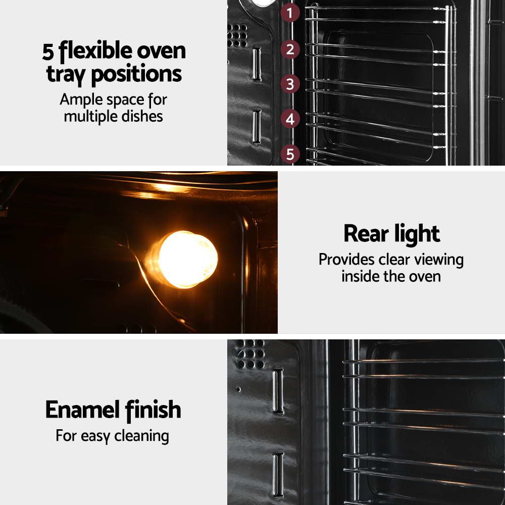 Devanti Built-In Wall Oven 80L Convection Grill view 5