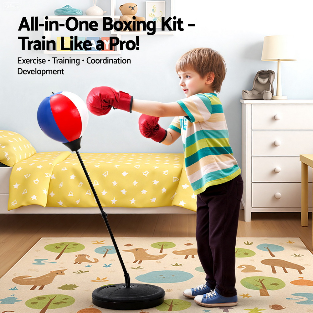 Everfit Kids Punching Bag Stand with Gloves and Pump view 5