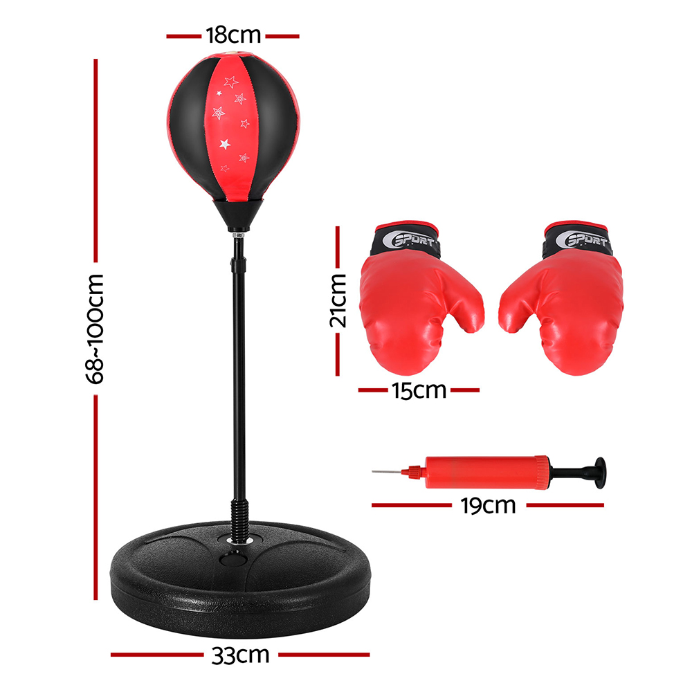 Everfit Kids Boxing Bag Stand Set with Pump, Adjustable Height view 2
