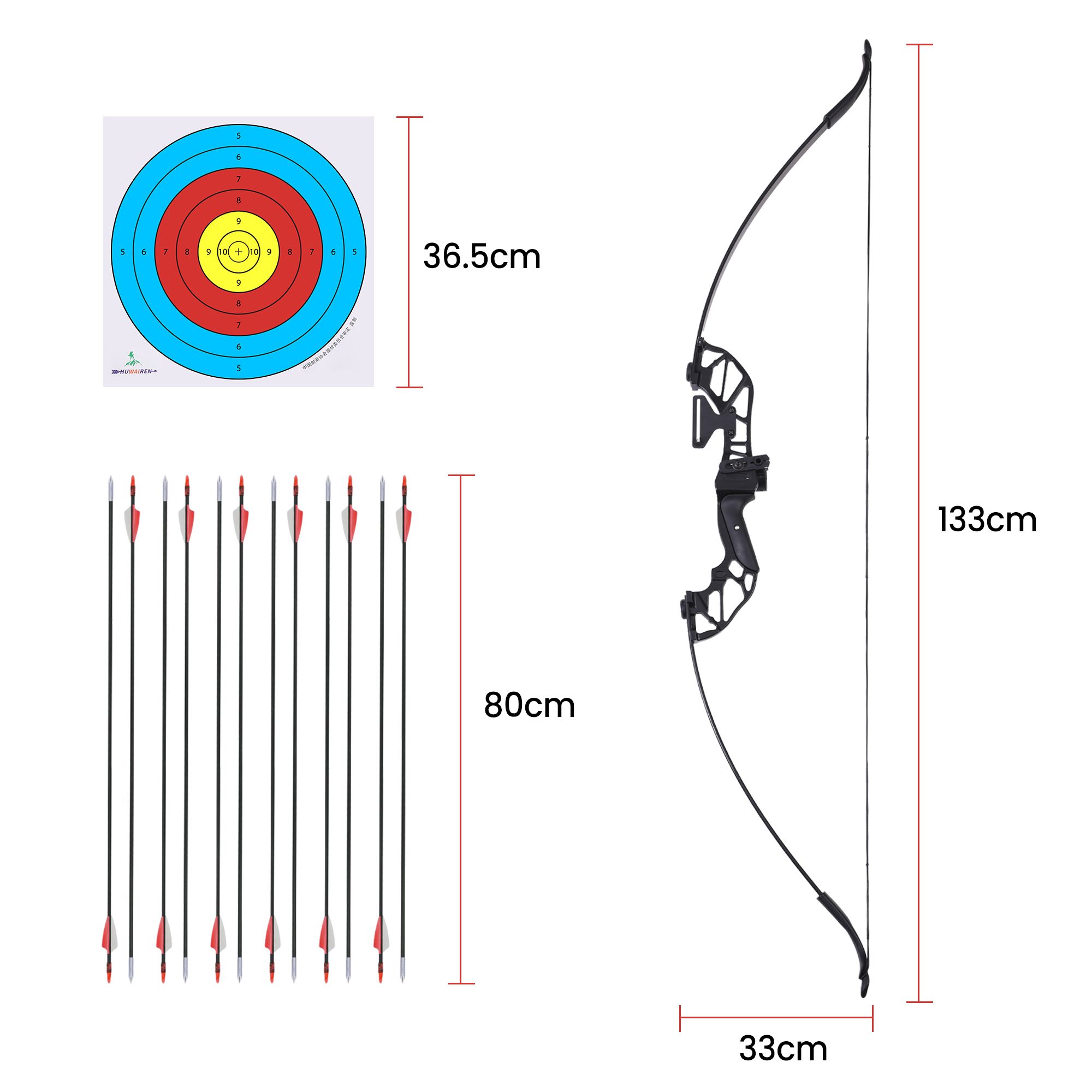Everfit 55lbs Bow Arrow Set for Archery Beginners view 2