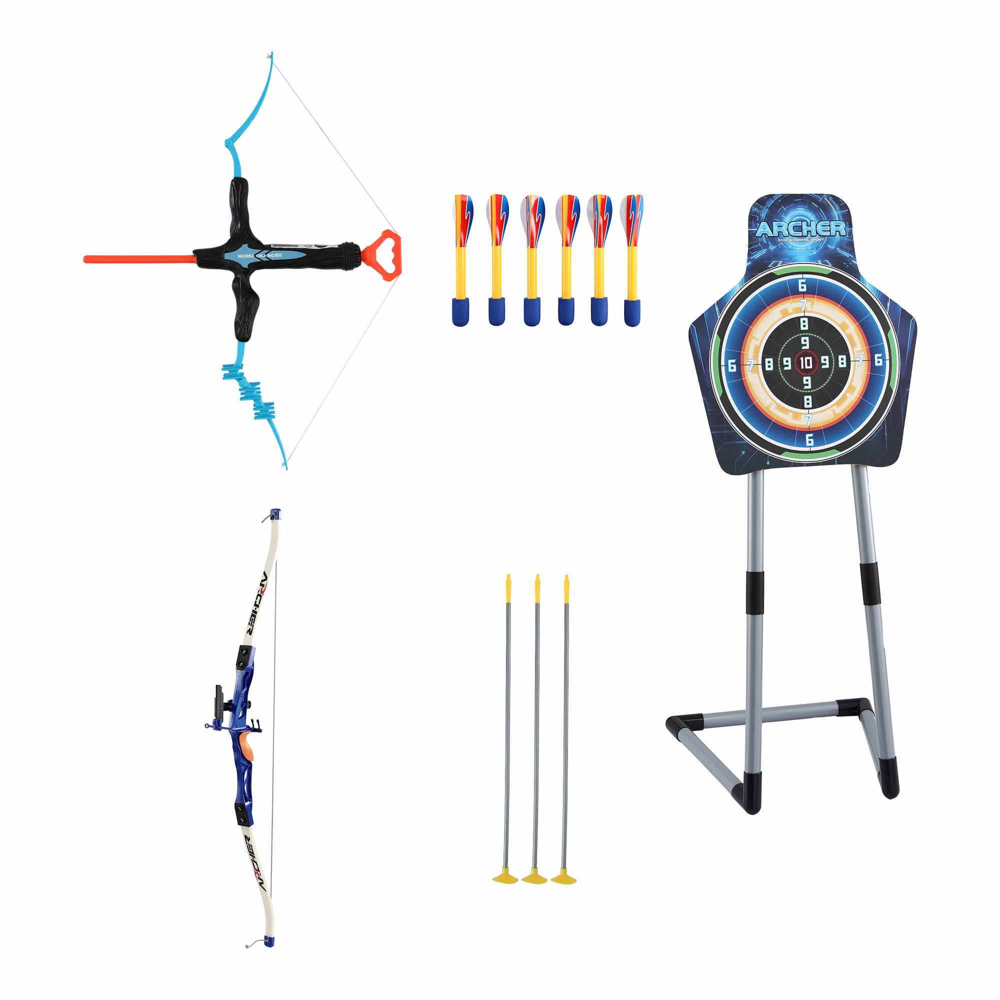 Keezi Kids Bow and Arrow Set Toy Archery Standing Target Suction Cup Arrows view 3