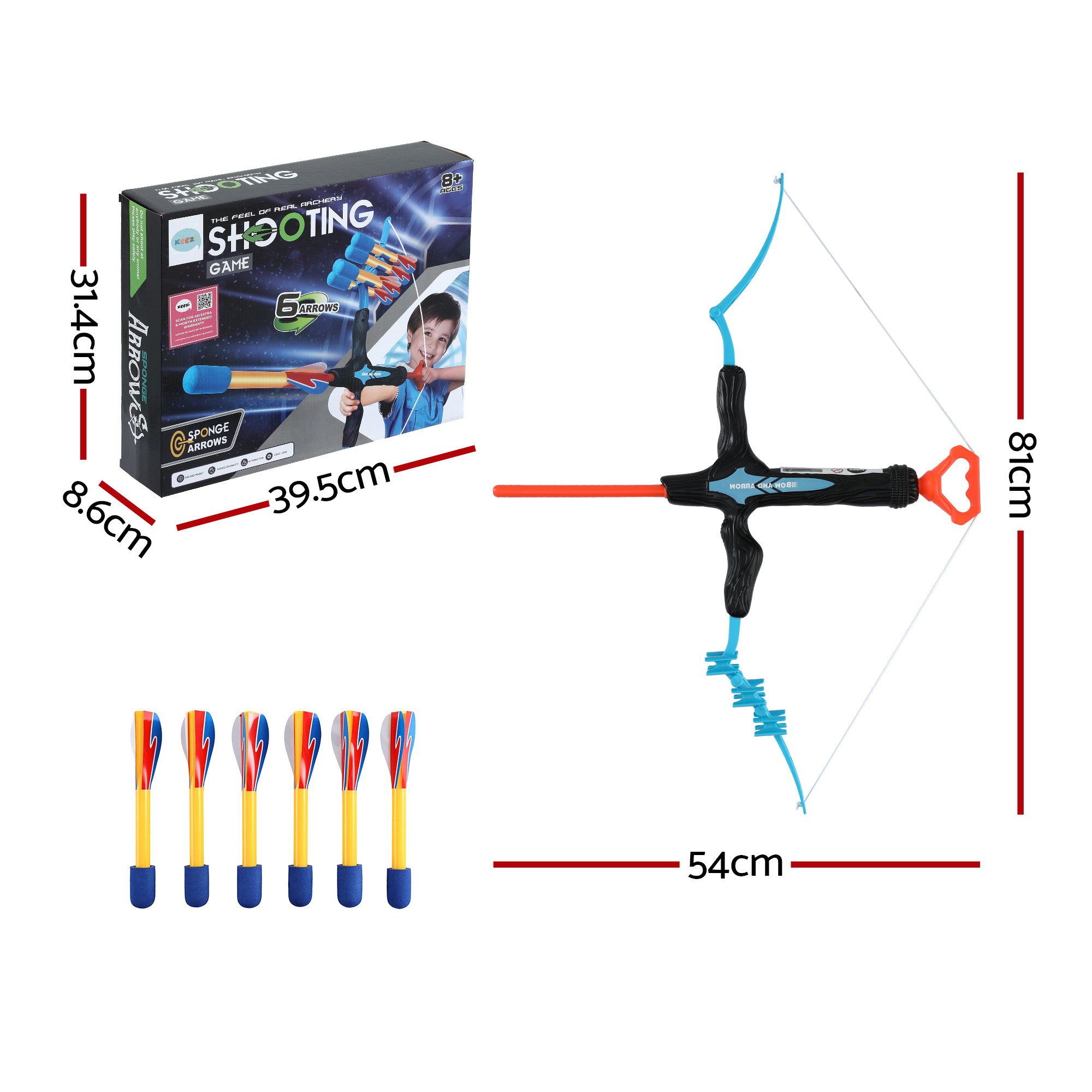 Keezi Kids Bow and Arrow Set with 6 Arrows view 2