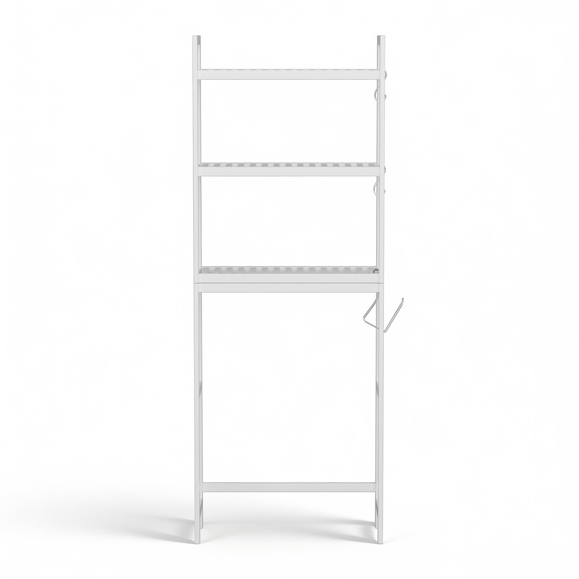 Artiss 3 Tier Over Toilet Storage Rack White view 4