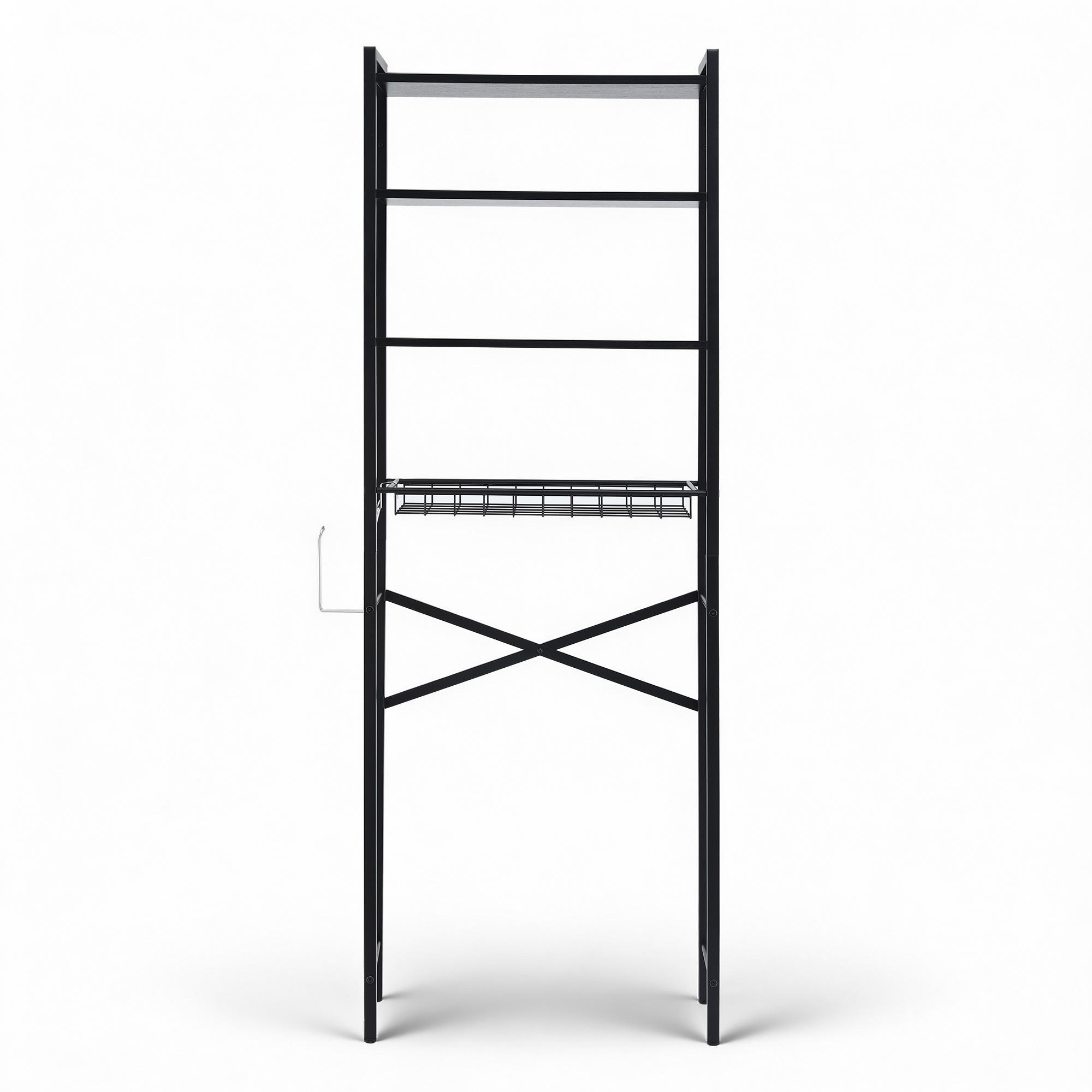 Artiss 4 Tier Over Toilet Storage Rack White view 4