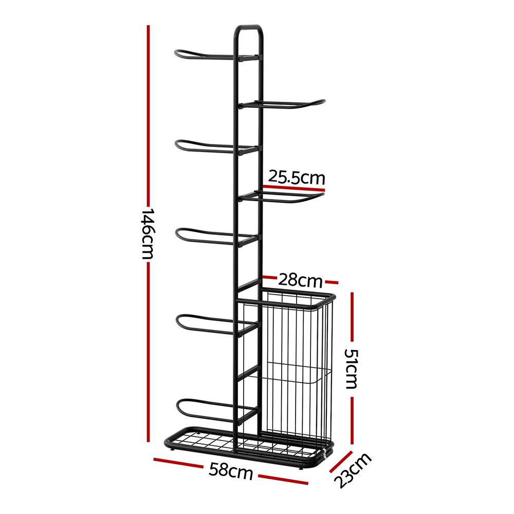 Everfit Ball Storage Rack Organizer, 4 or 7 Tier view 2