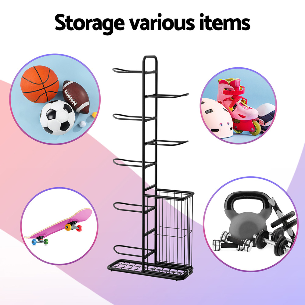Everfit Ball Storage Rack Organizer, 4 or 7 Tier view 5
