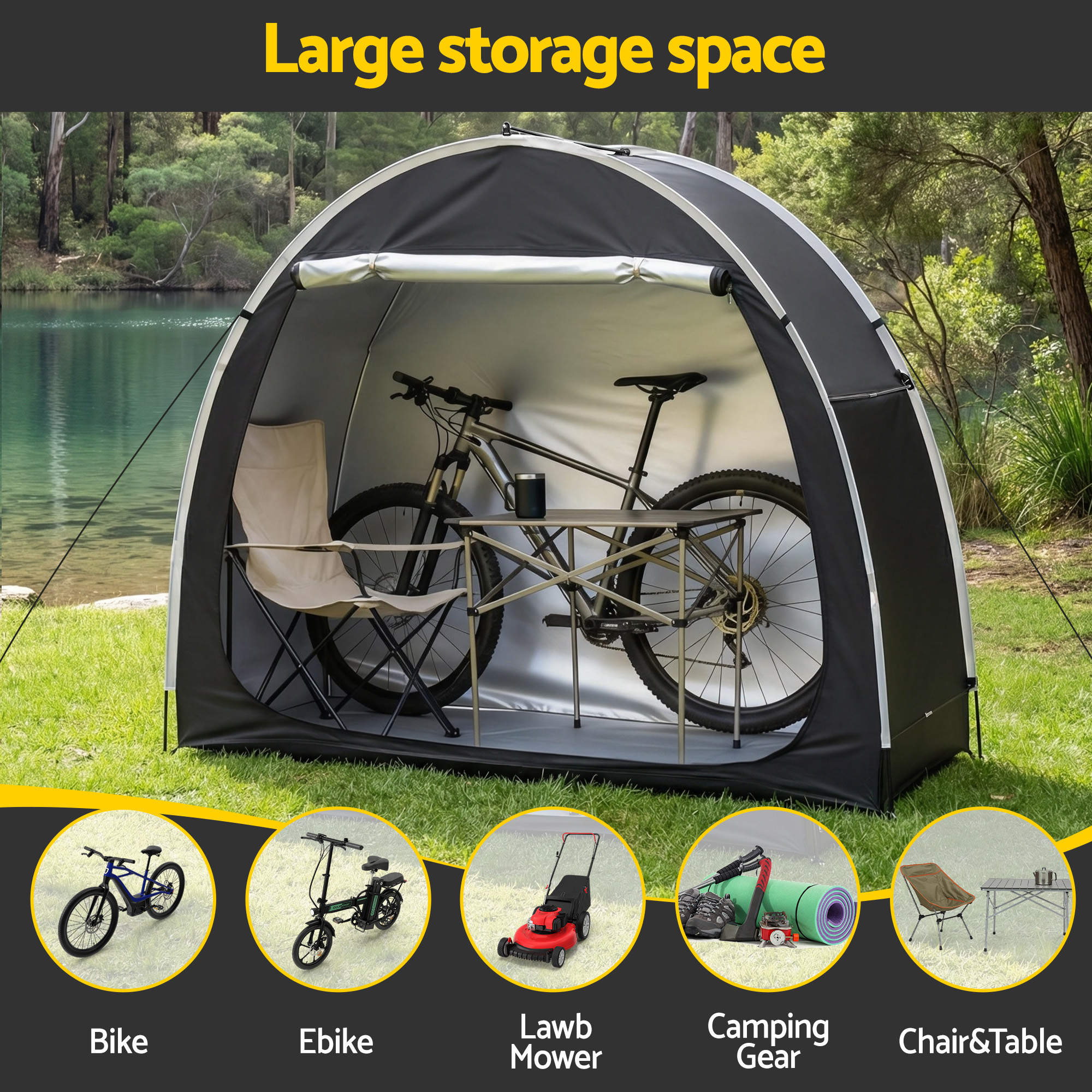 Giantz Bike Storage Tent Waterproof with Large Space view 5
