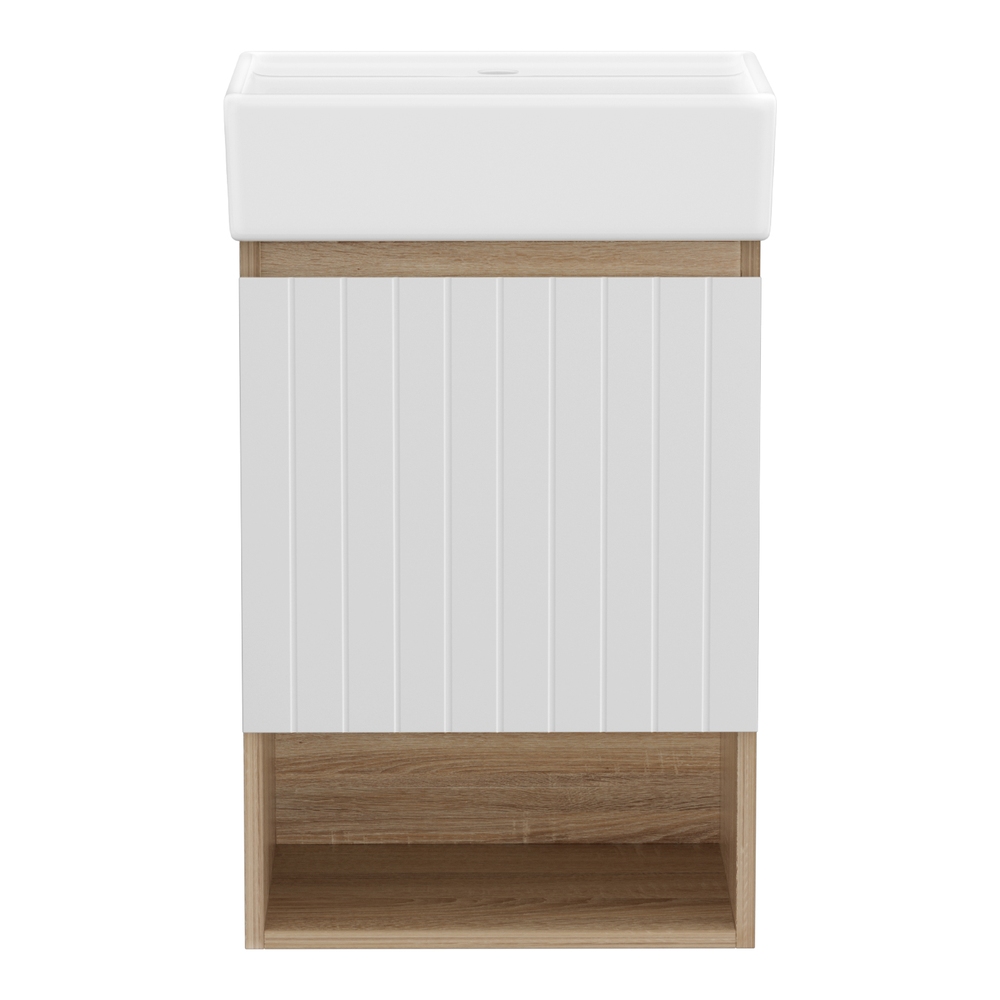 Cefito 445mm Vanity Unit, Wall Hung, White view 3