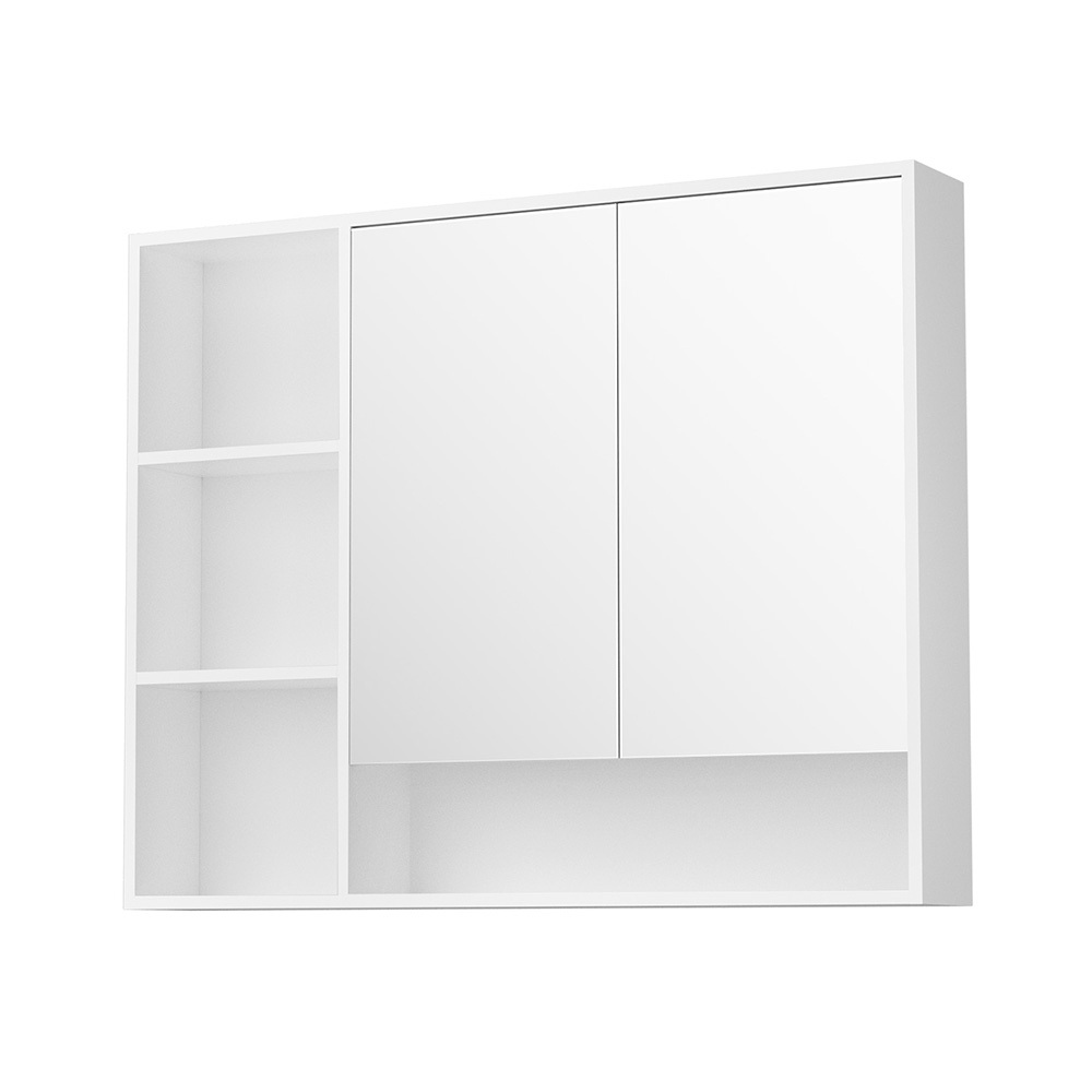 Cefito 100cm Wall Mounted Mirror Cabinet, Vanity Storage, White