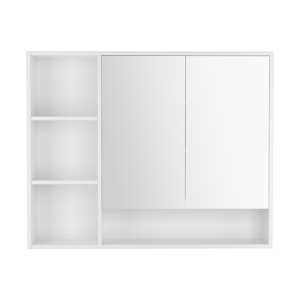 Cefito 100cm Wall Mounted Mirror Cabinet, Vanity Storage, White view 3