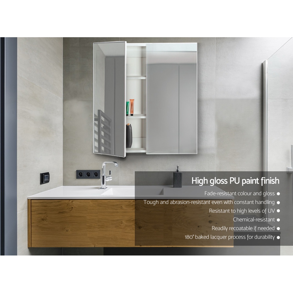 Cefito Mirror Cabinet, 600x720mm, Multiple Sizes and Colours view 4