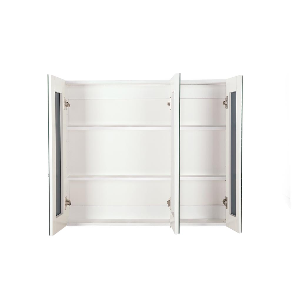 Cefito Vanity Mirror with Storage Cabinet, White view 3