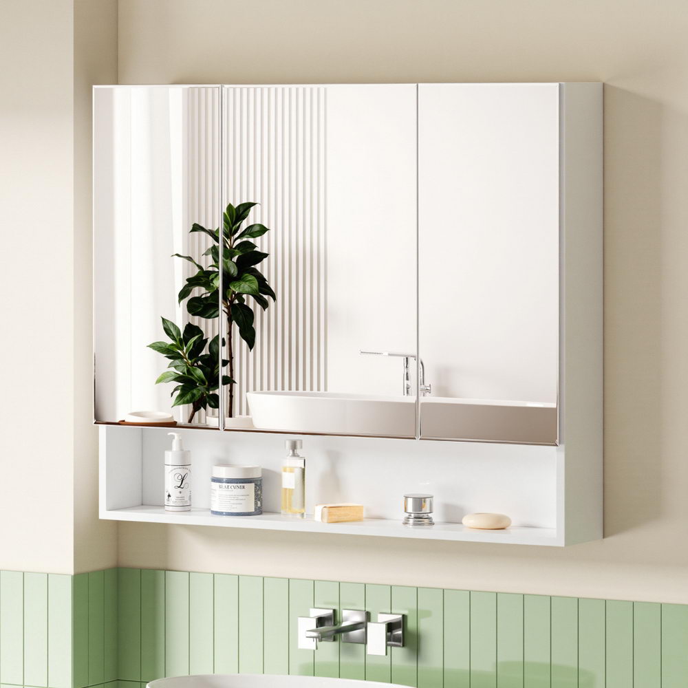 Cefito Mirror Cabinet with Adjustable Shelves, 2 Sizes, White